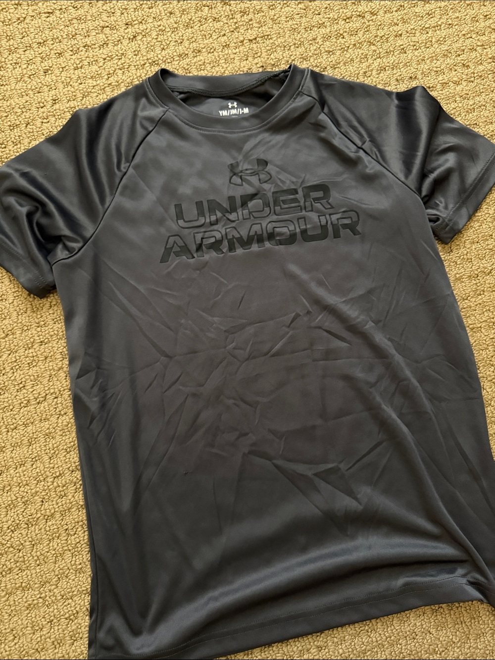 Under Armour Black Logo Short Sleeve Athletic Tee